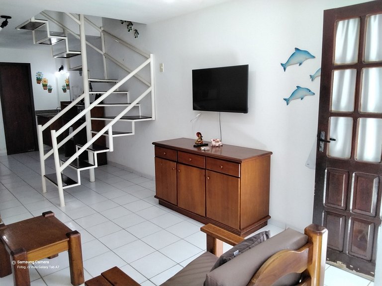 Duplex 2 Suites Taperapuan 200 mts da praia com churrasqueir