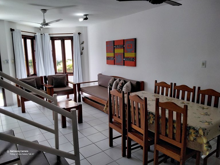 Duplex 2 Suites Taperapuan 200 mts da praia com churrasqueir